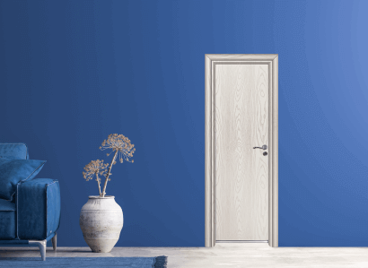 Алуминиева врата за баня Ефапел цвят Бяла Мура