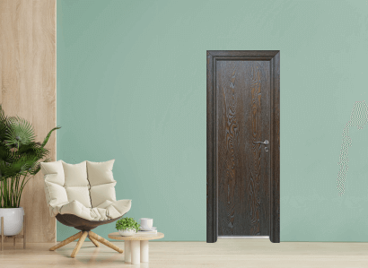 Алуминиева врата за баня Ефапел цвят Палисандър