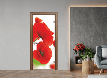 Стъклена врата модел Efapel Print 13 8 цвят императорска акация