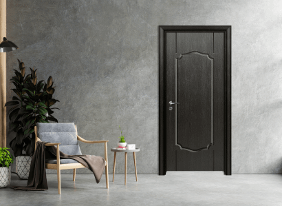 Интериорна врата Efapel плътен модел 4501p цвят черна мура