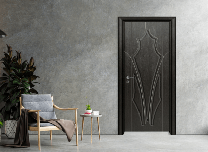 Интериорна врата Efapel плътен модел 4535p цвят черна мура