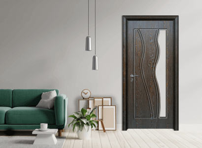 Интериорна врата Efapel модел със стъкло 4542 цвят палисандър