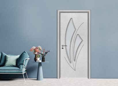 Интериорна врата Efapel модел със стъкло 4553 цвят лен