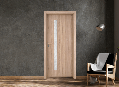 Интериорна врата Gradde Wartburg, цвят Дъб Вераде, стъклен модел
