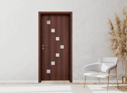 Интериорна врата Gradde Zwinger, цвят Шведски дъб, стъклен модел