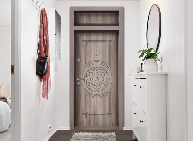 Блиндирана врата Kartal T 110, цвят Спарта, с надстройка