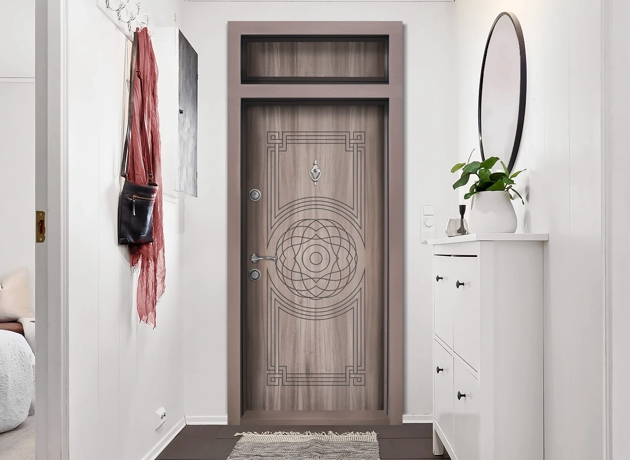 Блиндирана врата Kartal T 110, цвят Спарта, с надстройка
