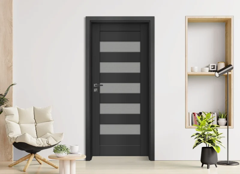 Интериорна врата Gradde Aaven Glas, Антрацит мат
