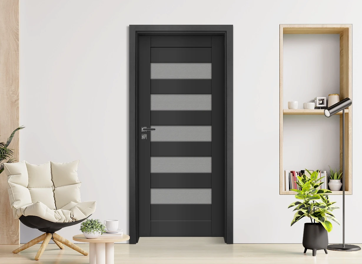 Интериорна врата Gradde Aaven Glas, Антрацит мат