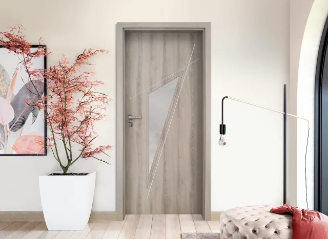 Интериорна врата Gradde Kristall 4-2 Glas, Ясен Вералинга