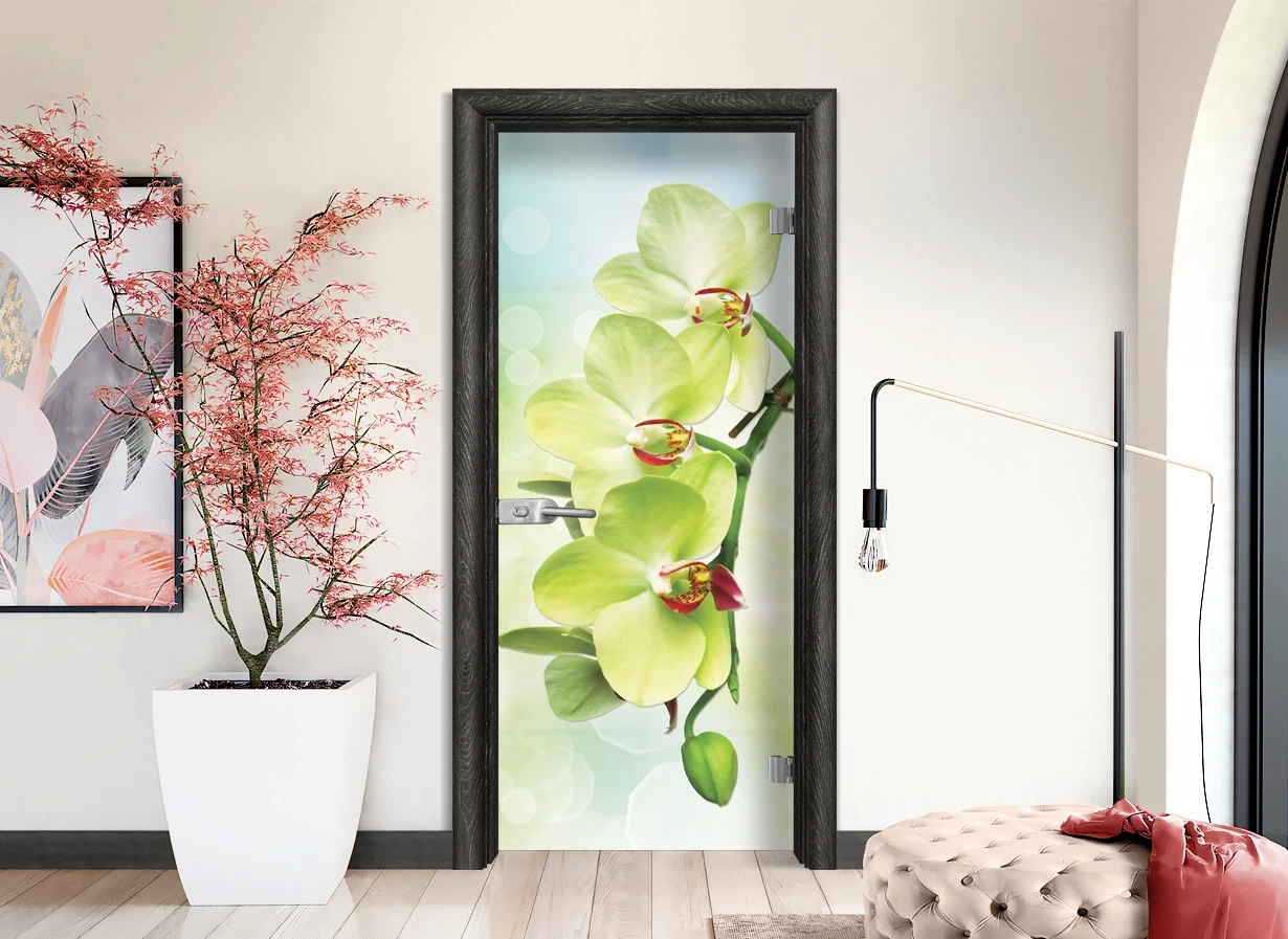 Стъклена Врата Efapel Print G 13-3 Green Сив Ясен