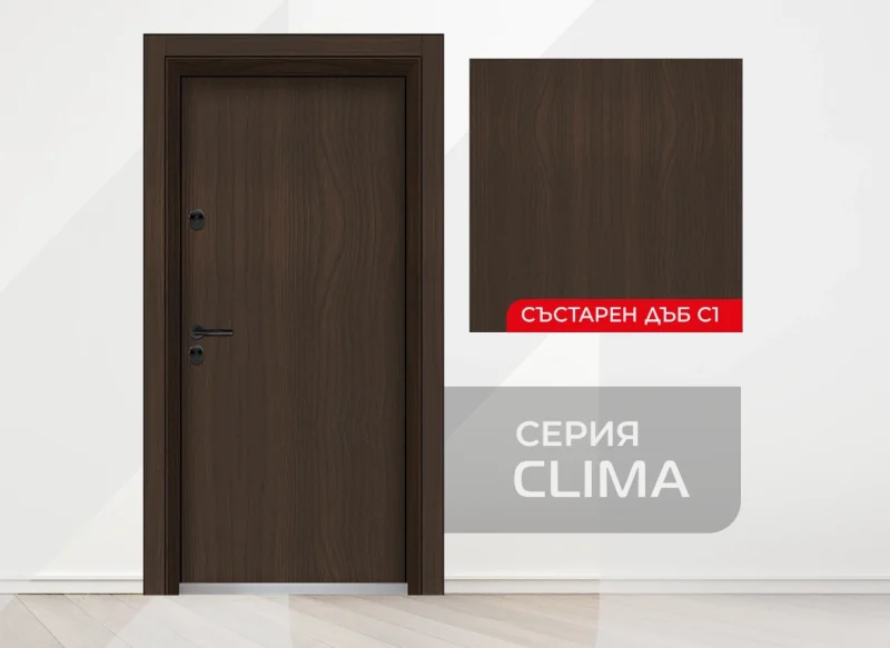 Входна врата Unison Clima Basic Състарен дъб